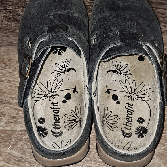 Therafit Mindy soft leather arch support mules size 6.5/7 - Picture 3 of 5